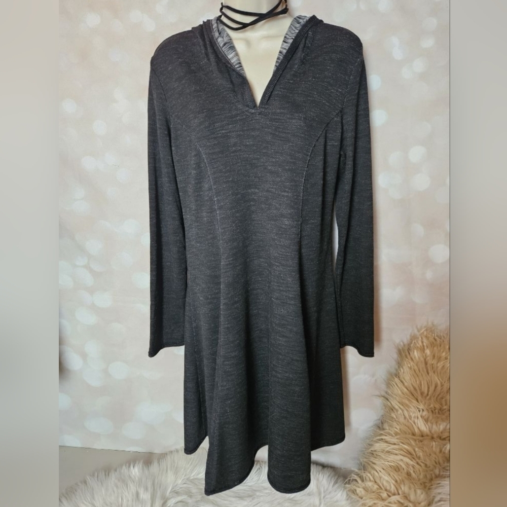 Max Studio Weekend | Gray Knit Hoodie Dress